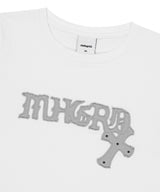 GOTHIC APPLIQUE CROP TEE_WHITE
