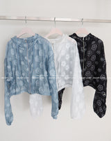 Summer Flower See-Through Windbreaker Windbreaker