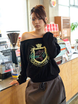 NYXX CLUB OFF SHOULDER L/S BLACK