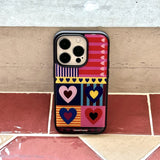 [MADE] Heart & stripe collage case