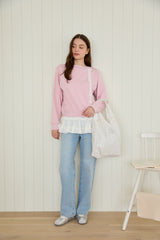 シフォンラインスウェットシャツ