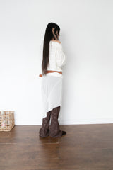 rose slim boot-cut banding pants(2colors)