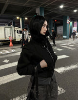 Deep Black Crop Fur Mustang