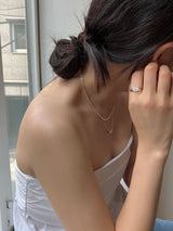 [92.5silver] flat heart ring