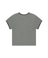 BASIC LOGO STRIPE RINGER TEE