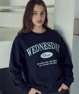 シグネチャー セミクロップ スウェットシャツ_NAVY