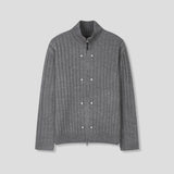 ロンリベットニットジップアップカーディガン