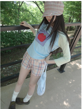 ビー チェックショーツ