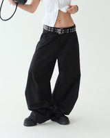 [UNISEX] Wide Balloon Oversized-Fit Slacks
