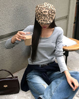 "ONLY" レタリングUネックショートスリーブTシャツ
