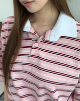 Aaron Multi-Stripe Collar Tee