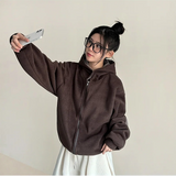 Betty Check Point Fleece Hoodie Zip-Up