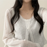 Lottie span two-button cardigan