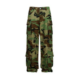 Distressed Camo Cargo Pants