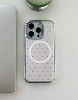  [MADE]ストロベリークリーム シルバーエポキシ MagSafe iPhoneケース