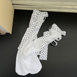 Y2K 3D Polka Dot Ribbon Velvet Socks