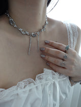 [s.steel] crystal drop chocker | 크리스탈 드롭 초커 목걸이