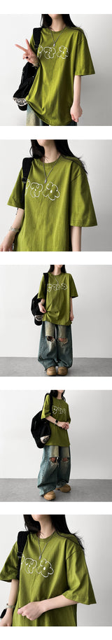 Flower Flower Sketch Short Sleeve T-shirt