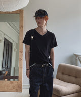 Ladies Layered V-Neck Short Sleeve T-Shirt