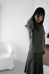 bokashi unbal collar knit top(4colors)