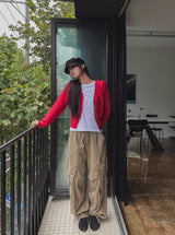 [U-BASIC] エールコーセルVネックカーディガン