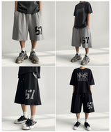 Miles Banding Coloring Number Sweat Bermuda Pants (3 colors)
