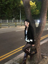 Tweed Fringe Cardigan Jacket
