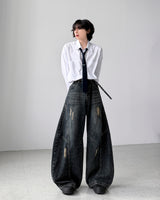 Jade クロップオーバーシャツ