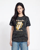 26FW ウーマンローリング ストーンズカモブルーショートスリーブ Tシャツ