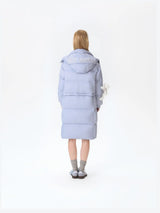 13DE MARZO Base Bear Long Down Jacket Blue