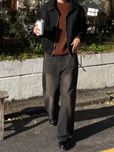 Zenith Thin Black Denim Pants (S / M / L)