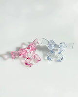 Jelly Ribbon Wing Ring - Clear Pink
