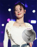[IDLE Miyeon Necklace] Princess Butterfly Chain Semi Choker Necklace