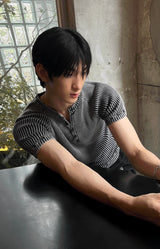 フェイデッド リブ ヘンリー マッスル Tシャツ