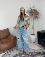 Etes Damaged Denim Pants