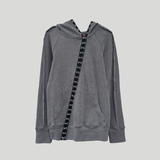 DIAGONAL HOOK N EYE RAGLAN HOODIE