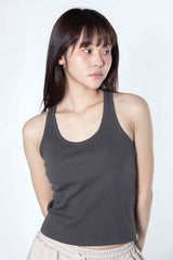 Soft Rib Tank Top (Dark gray)