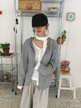 Slab Sweat 2-Way Hooded Zip Up (4c)