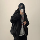 Lindy ピッチウォッシュコットンバルーンフィットハイネックフーディージャンパー