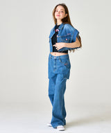 MP HALF CUTTING DENIM PANTS