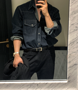  Billy Western Two Pocket Denim Long Sleeve Shirt