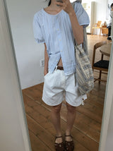 Tsubasa Basic Pintuck Shorts (Belt Set)