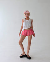 Back Slit Loose Fit U-neck Sleeveless