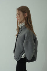 WOOL BLENDING ZIP-UP JACKET_MELANGE GRAY