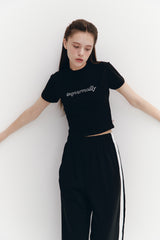 Crystal Hotfix T Black