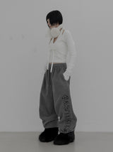Winter Lettering Fleece Pants