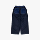 panel mix denim wide pants_blue