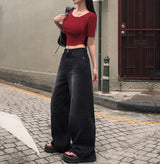 [MADE] Gram, U-neck rib short-sleeved T-shirt