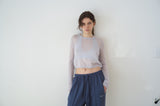 T/T Feather mohair knit - purple