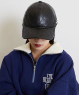 キルティングレザーCAP